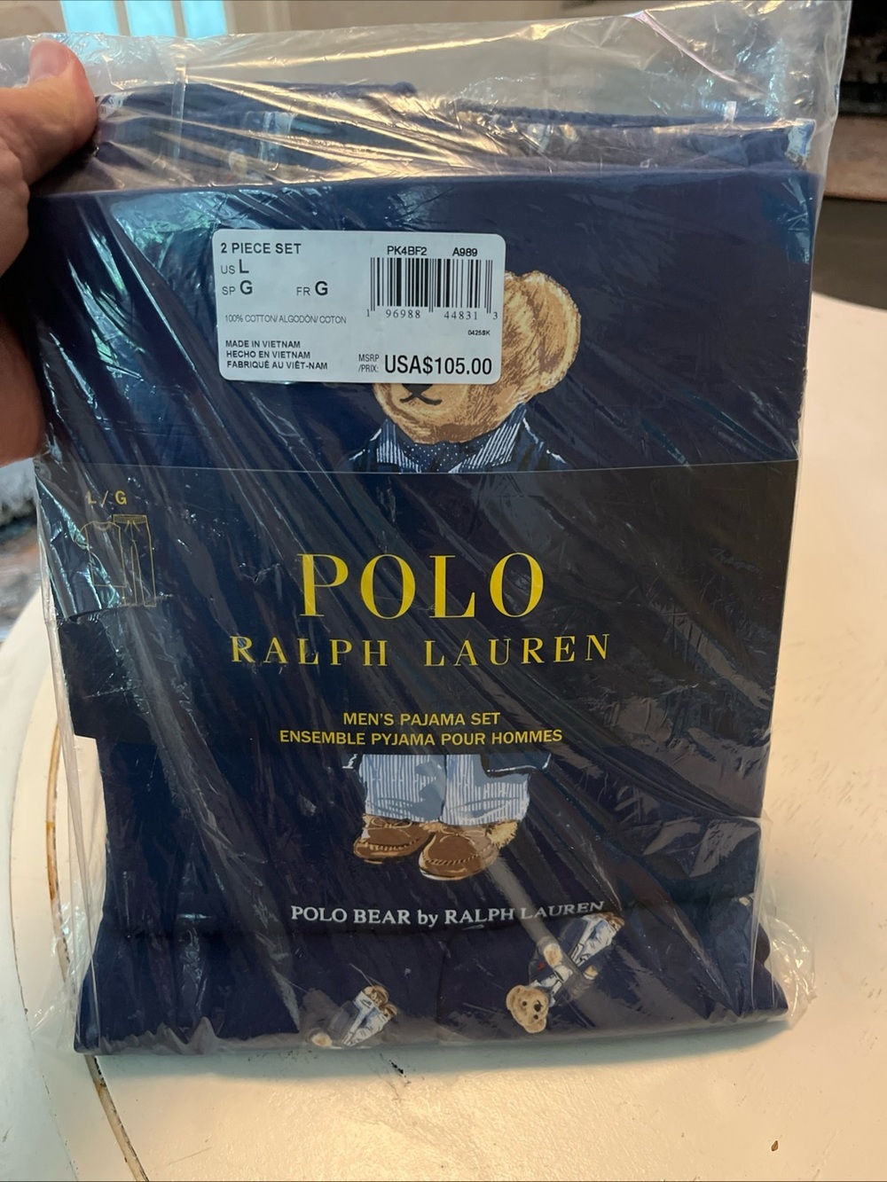 NWT Polo Ralph Lauren Polo Bear Lounge Pajama Set Men Large $105 Sealed